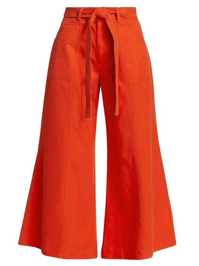 Red Wide Pants Product Image