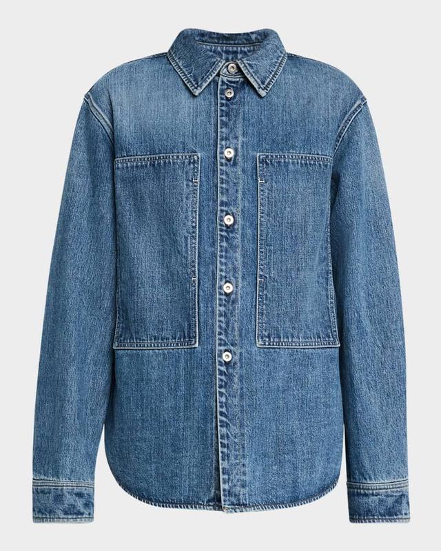 Denim Button-Down Shirt Product Image