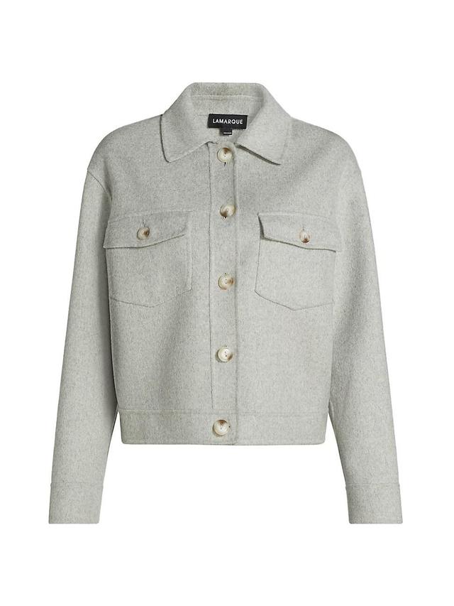 Womens Christine Cropped Wool-Blend Jacket Product Image