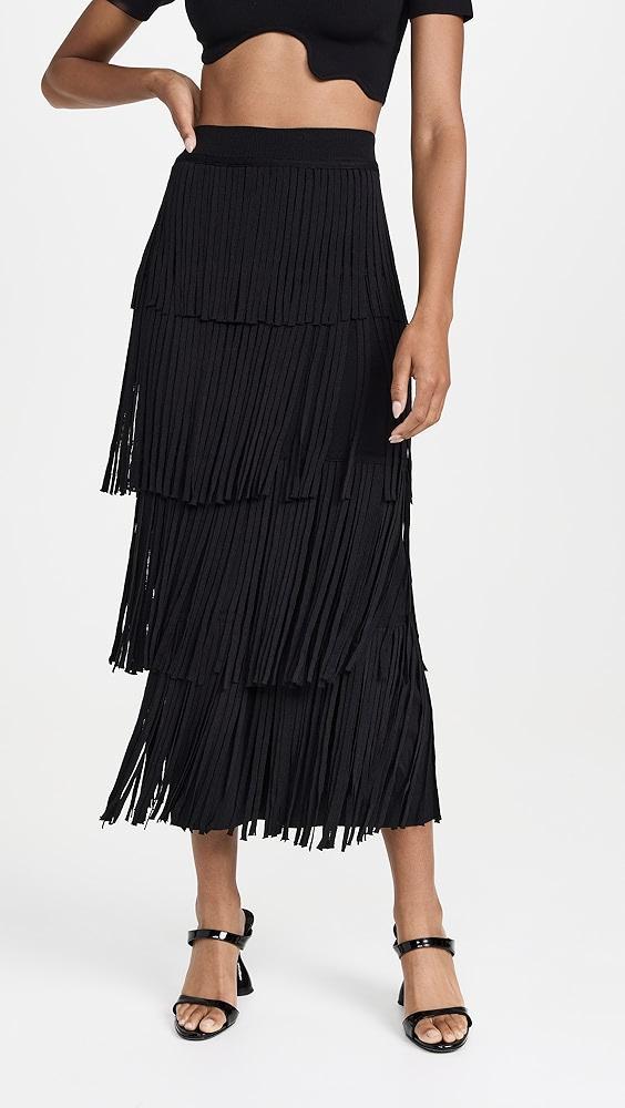 SIMONMILLER Za Za Knit Fringe Skirt | Shopbop Product Image