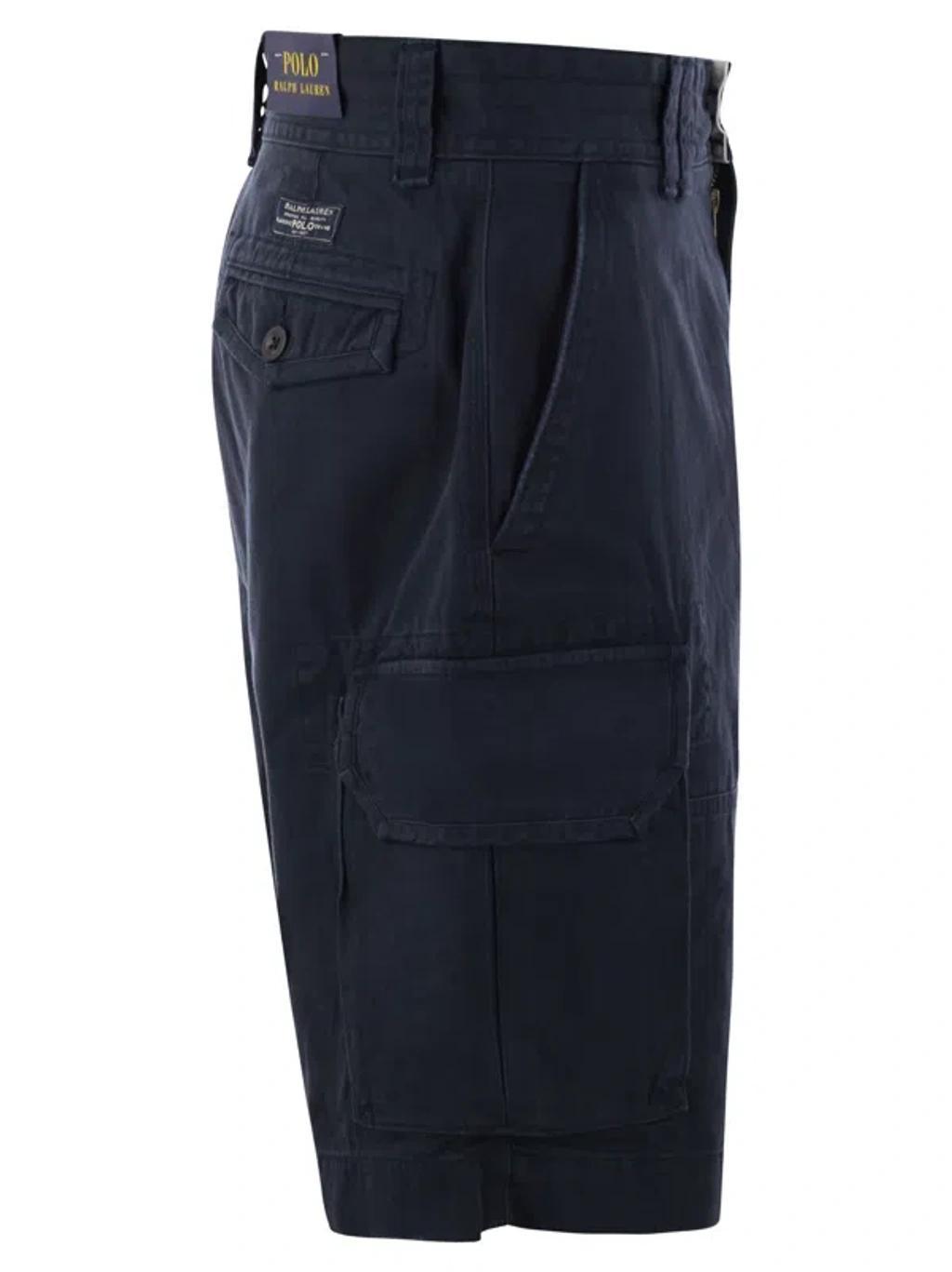 Classic Fit Twill Cargo Short In Navy Blue Product Image