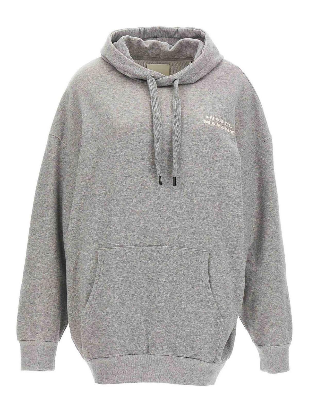 ISABEL MARANT Solena Hoodie In Grey Product Image