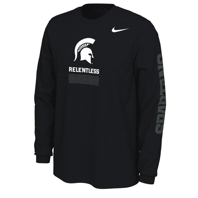 Mens Nike Black Michigan State Spartans Alternate Long Sleeve T-shirt Product Image