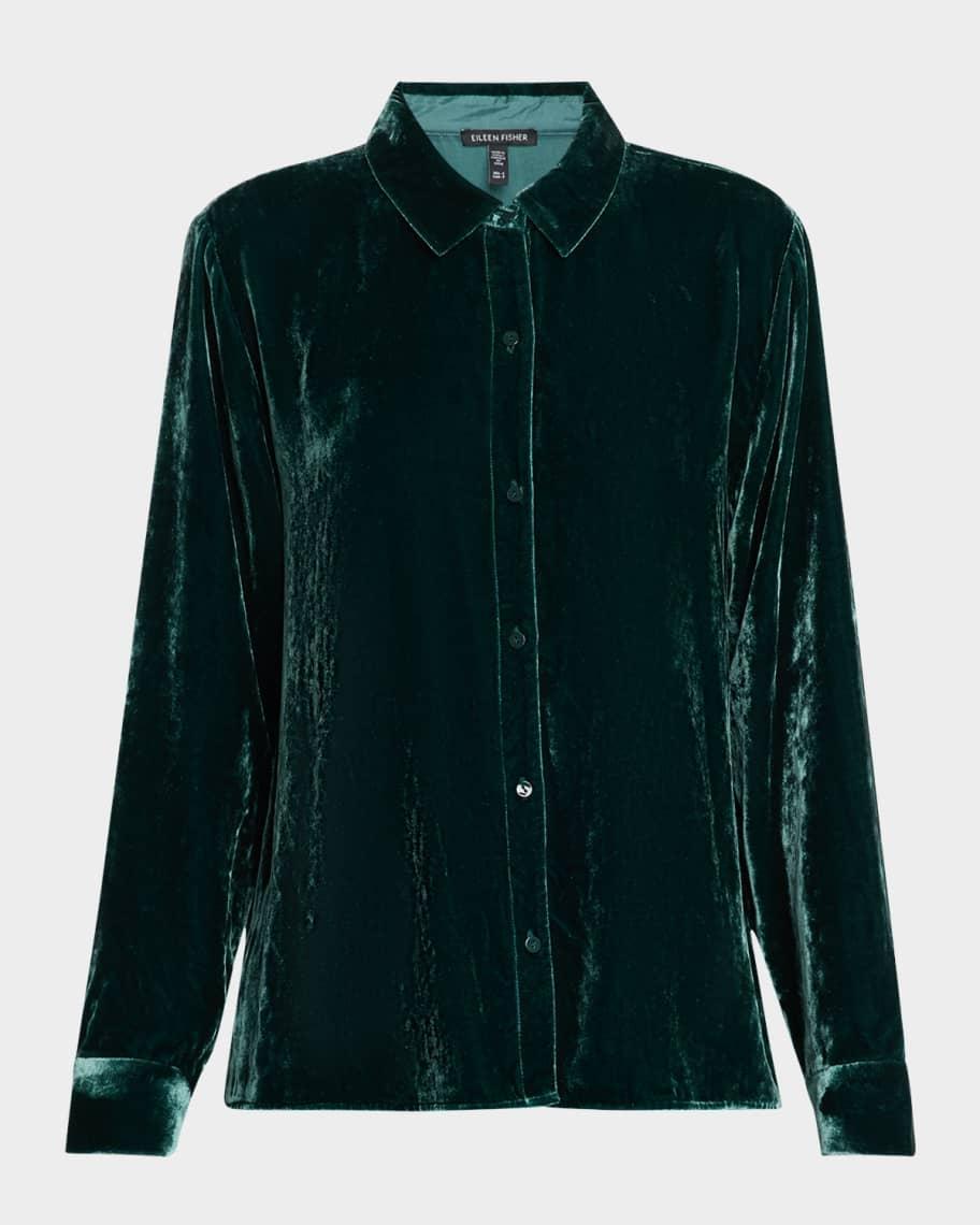 Button-Down Velvet Shirt Product Image