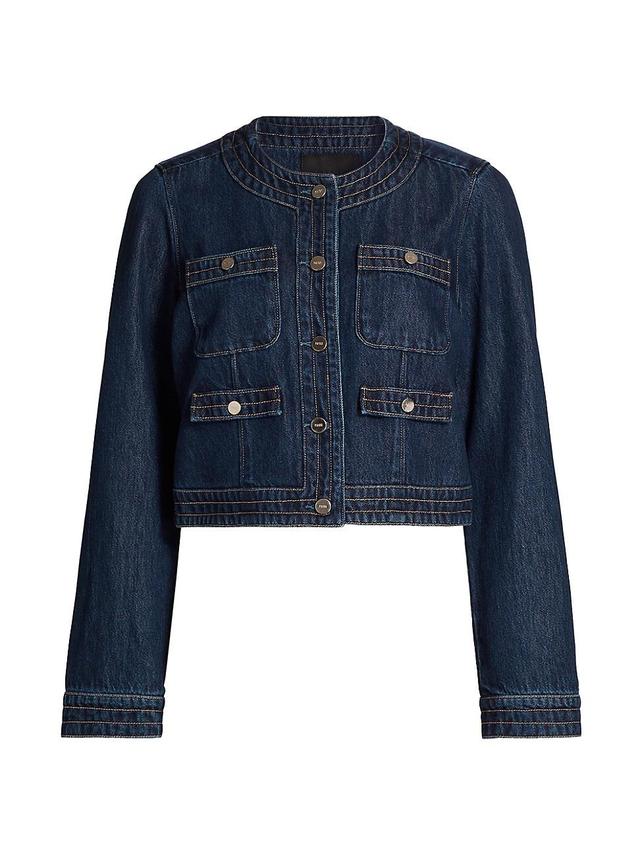 Womens Kiya Denim Crop Jacket Product Image