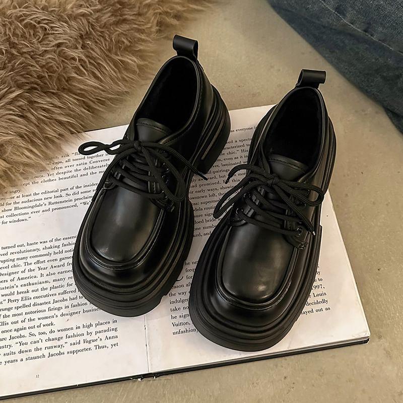 Platform Lace-Up Oxfords Product Image