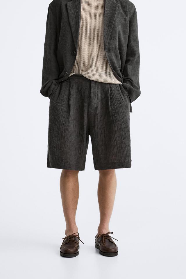 COTTON - LINEN SUIT SHORTS Product Image