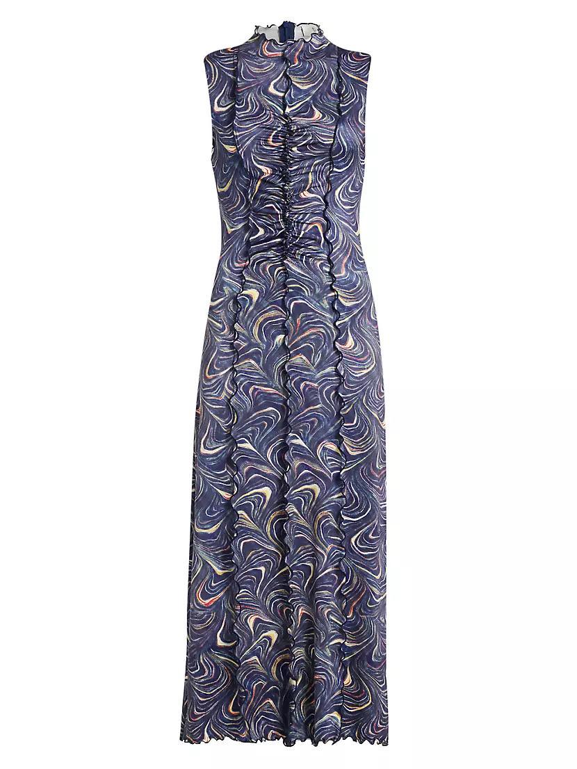 Amara Marble Sleeveless Midi-Dress Product Image