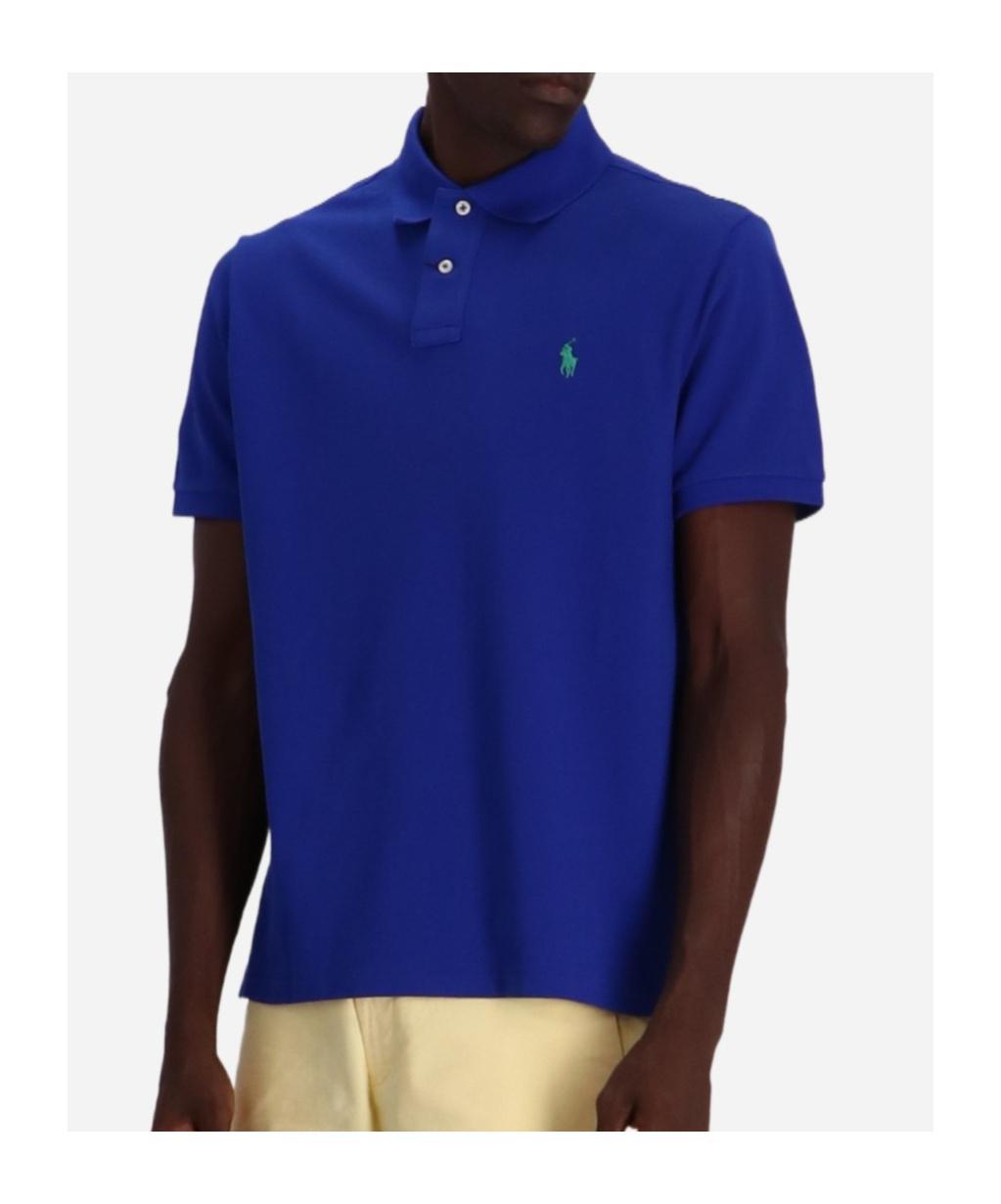 POLO RALPH LAUREN Short-sleeved Polo Shirt In Blue Product Image