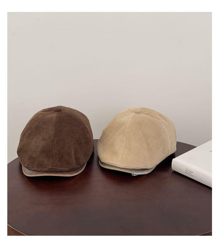 Plain Corduroy Newsboy Cap Product Image