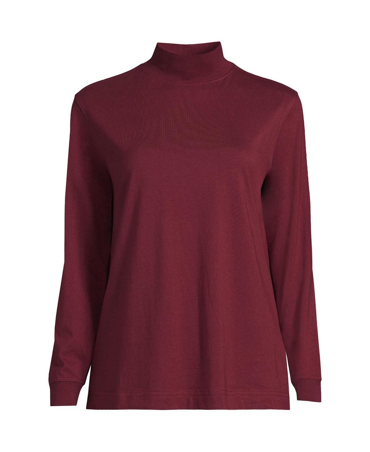 Lands End Womens Long Sleeve Super T Mock Tee Product Image