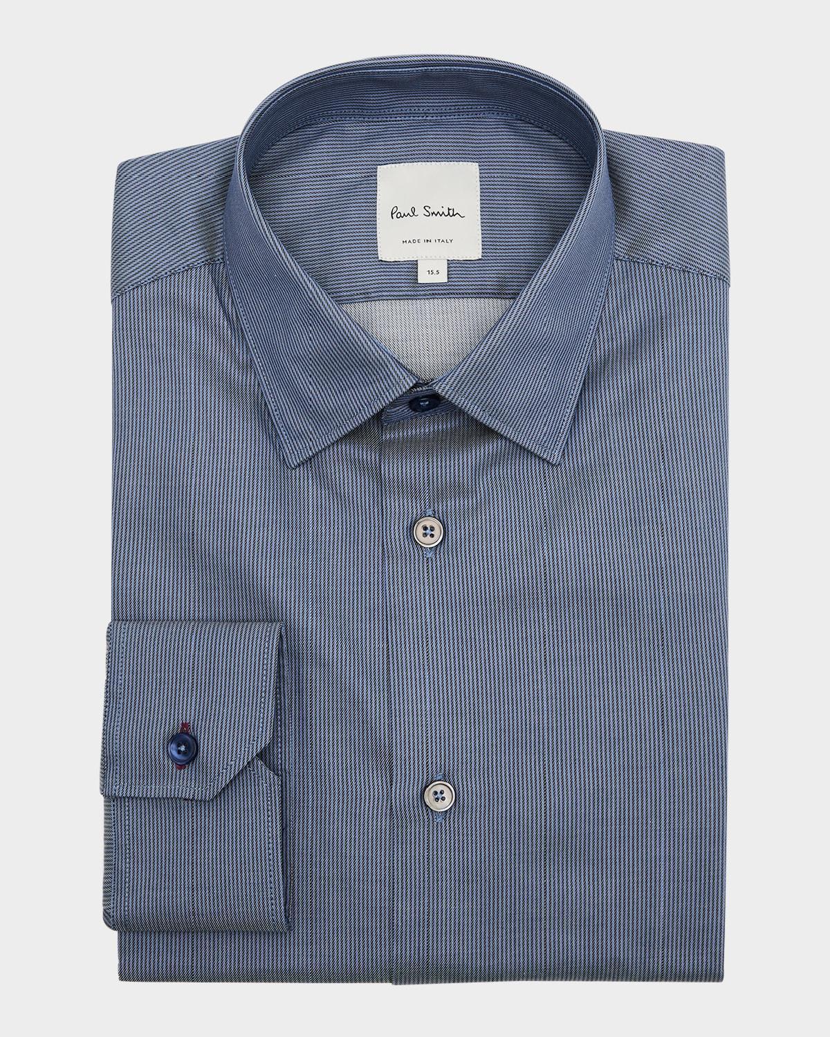 Men's Organic Cotton Micro-Stripe Dress Shirt Product Image