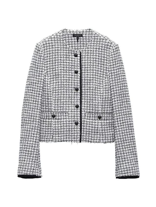 Carmen Houndstooth Cotton-Blend Jacket Product Image