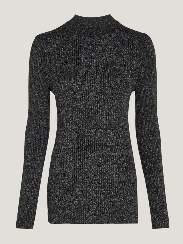 Tommy Hilfiger Women's Mockneck Shimmer Sweater Product Image