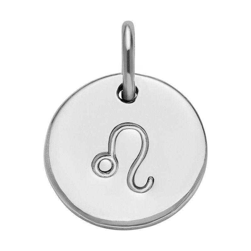 PRIMROSE Sterling Silver Etched Zodiac Disc Charm, Womens, Sterling Scorpio Product Image