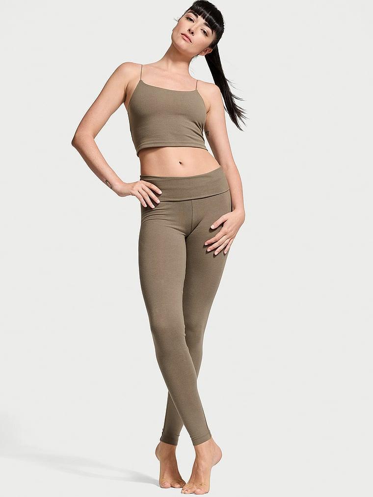 VS Cotton Yoga Mid-Rise Foldover Leggings Product Image