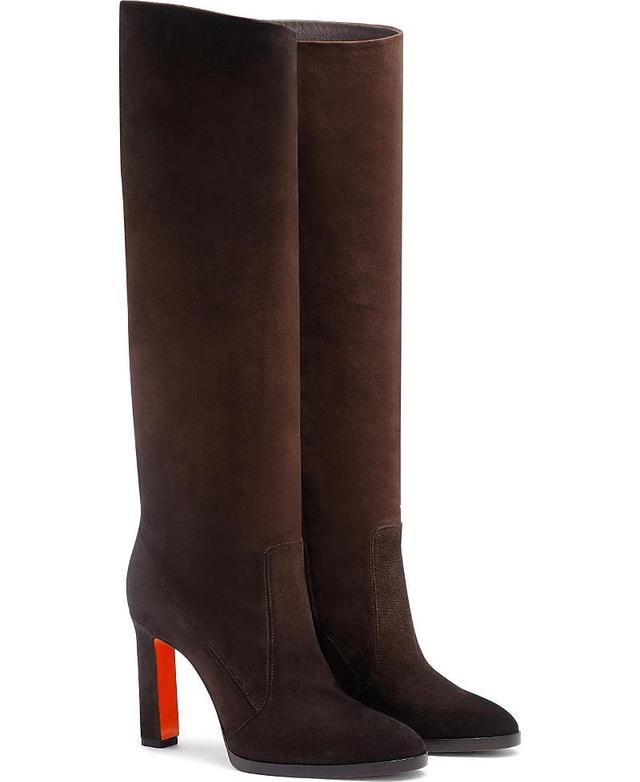 Womens 90MM Suede Half-Zip Boots Product Image