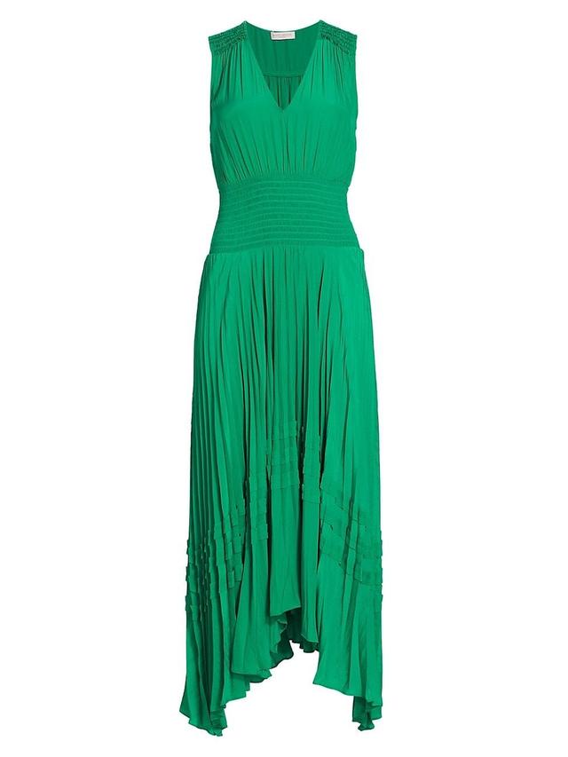 Womens Livia Pleated Sleeveless Midi-Dress Product Image