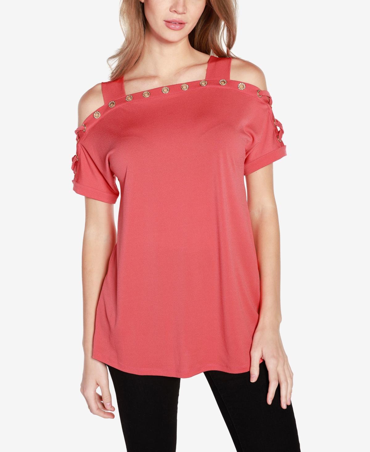 Belldini Womens Cold-Shoulder Top Product Image