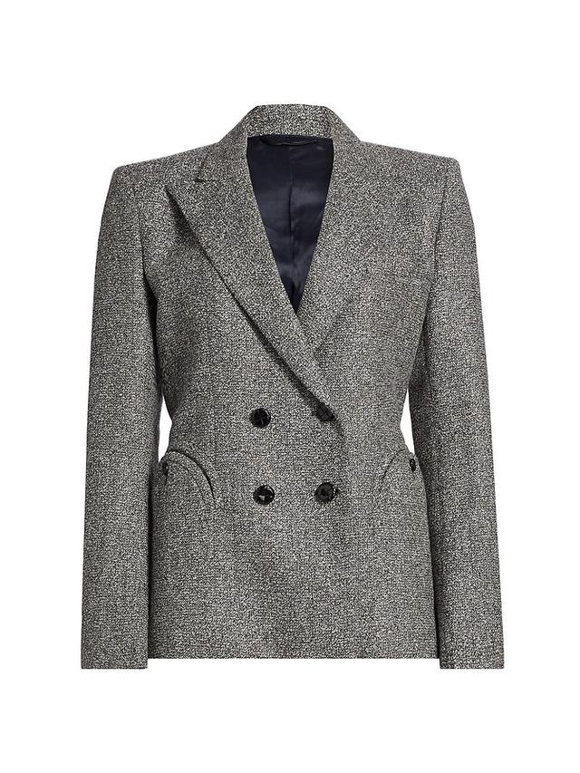 Womens Koru Charmer Tweed Double-Breasted Blazer Product Image