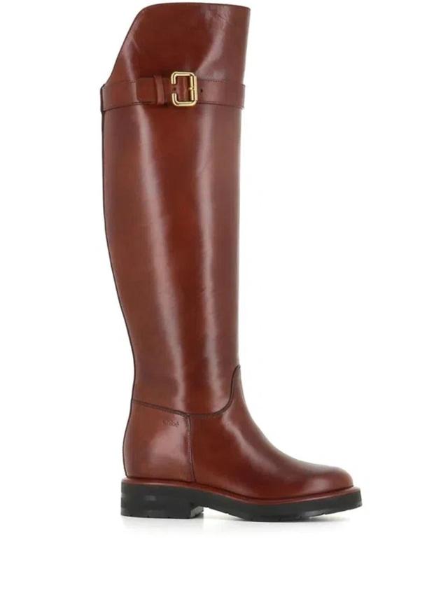 Coddington Leather Over-the-knee Riding Boots In Brown Product Image