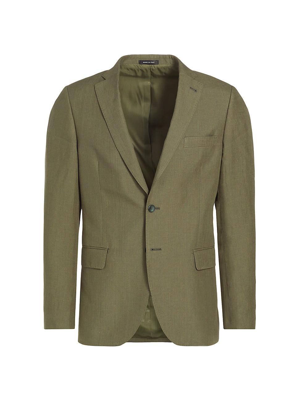 Mens COLLECTION Linen Two-Button Sport Coat Product Image