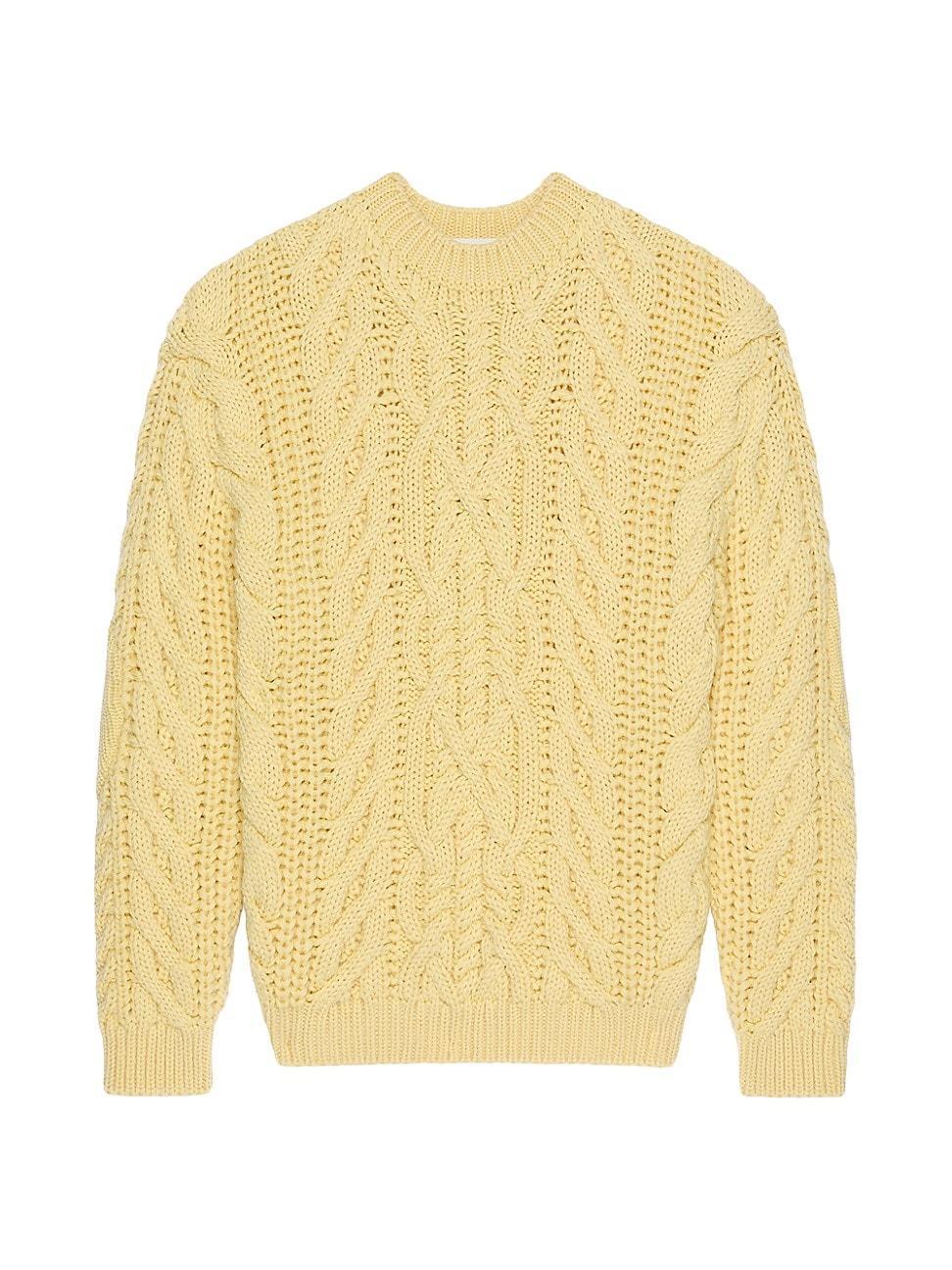 Womens Oversized Sweater in Cable-Knit Product Image