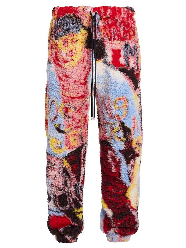 Mens Graphic Wool-Blend Sweatpants Product Image