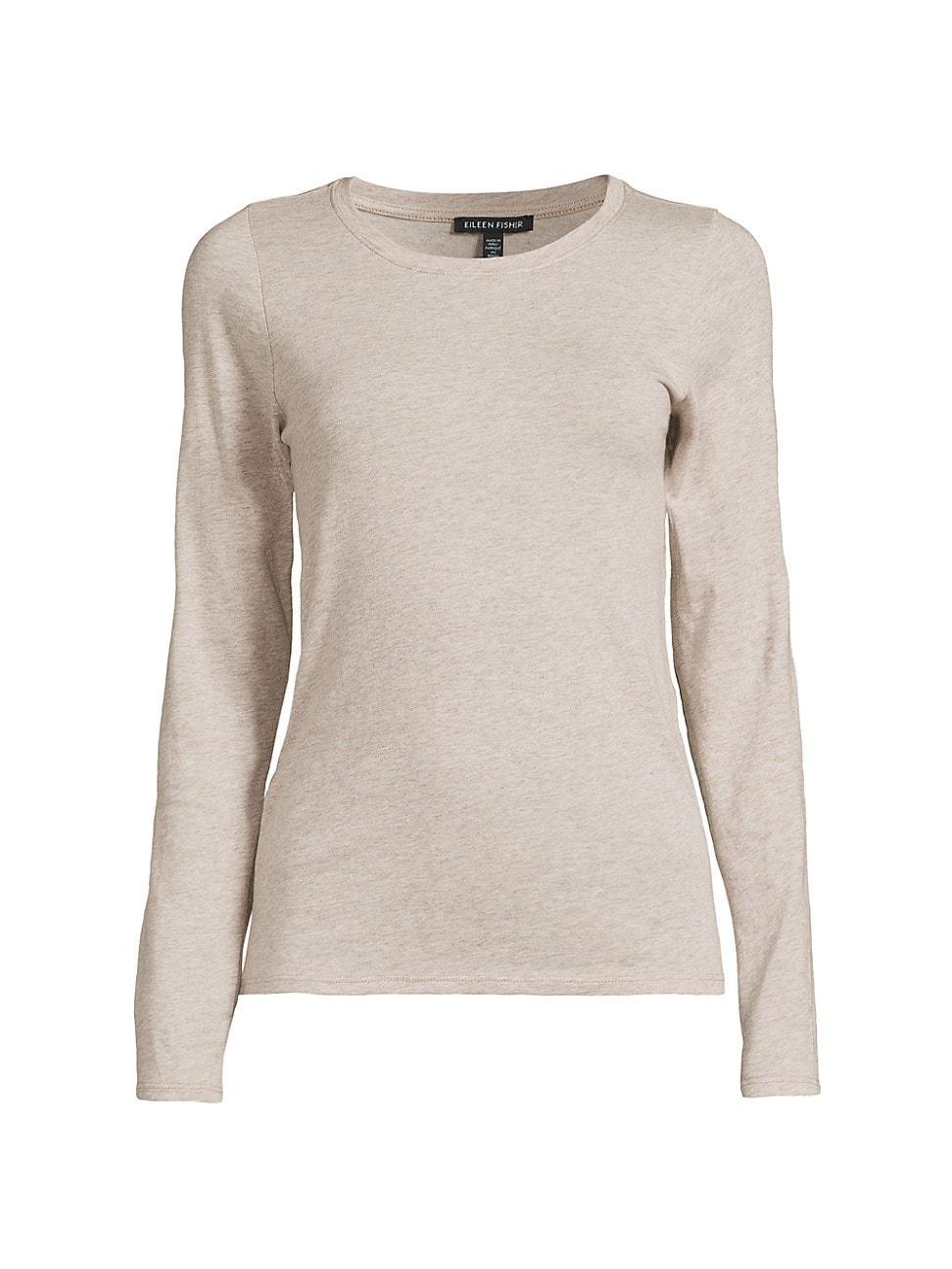 Womens Round Neck Long-Sleeve T-Shirt Product Image