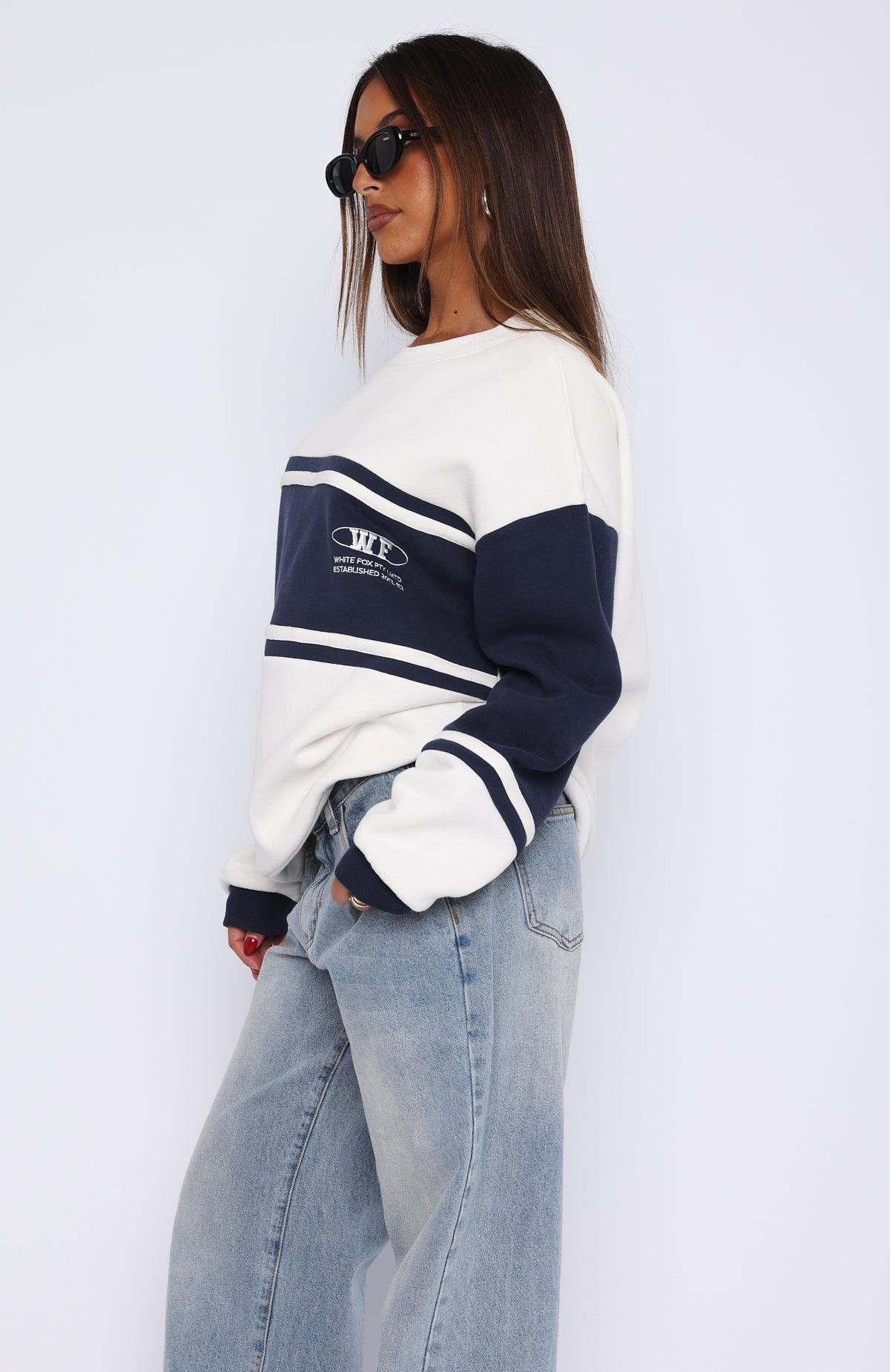 Moving Forward Oversized Sweater White Product Image