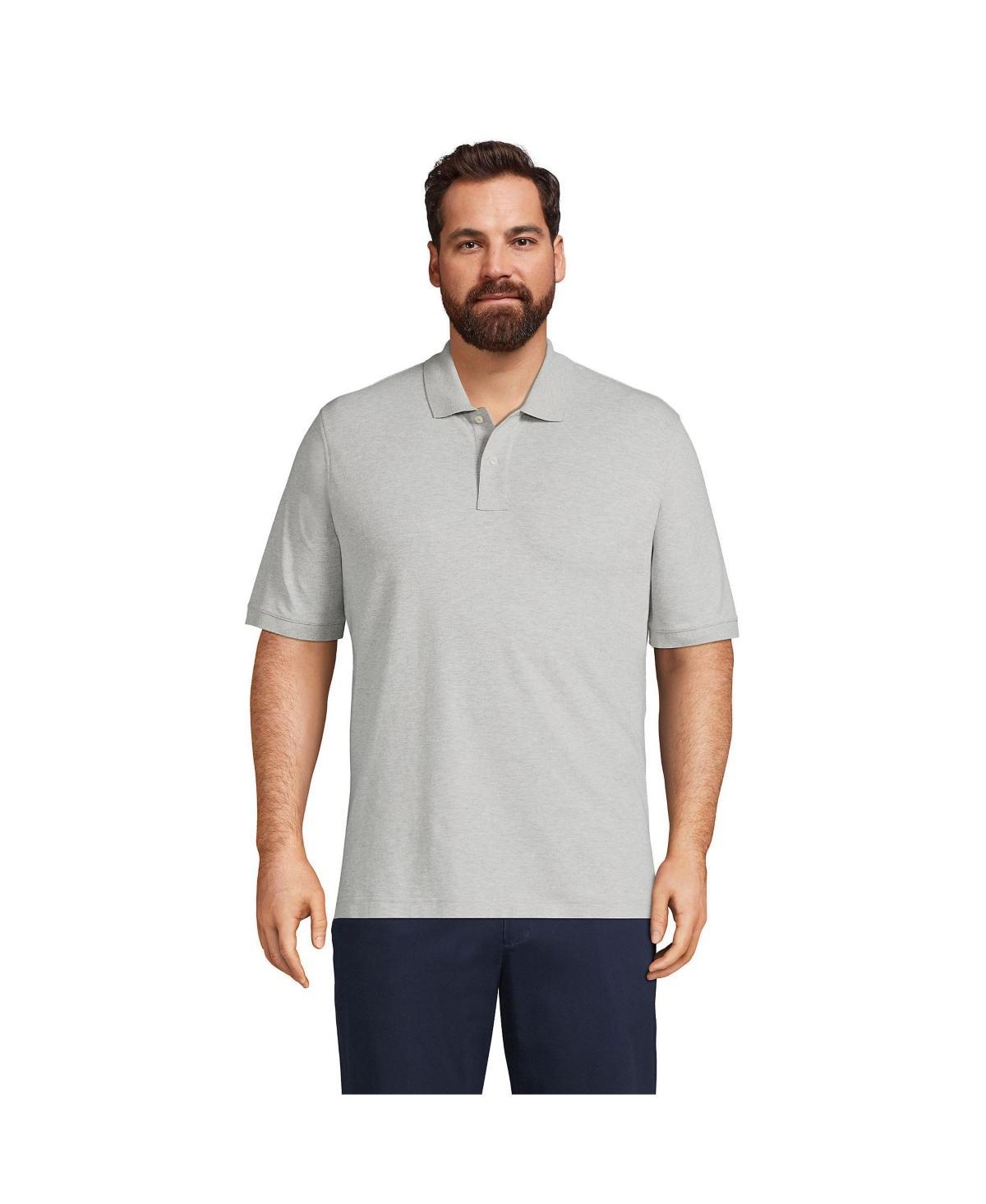 Big & Tall Lands End Comfort-First Mesh Polo, Mens Grey Product Image