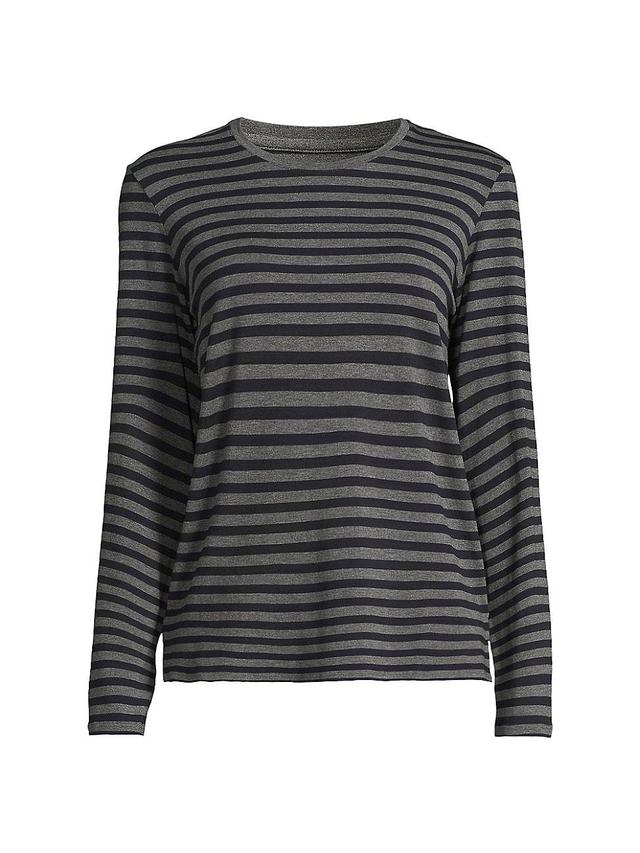 Womens Striped Long-Sleeve T-Shirt Product Image