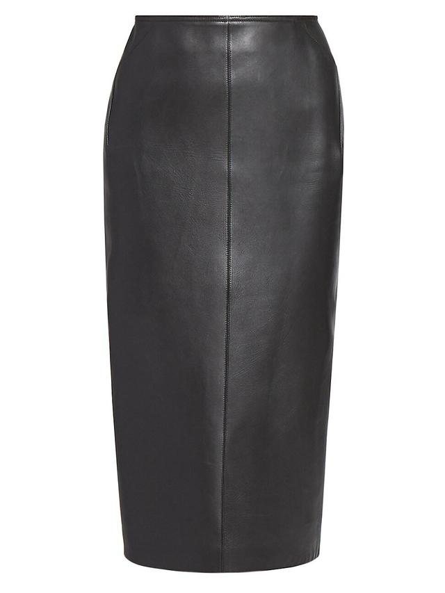 Womens Leather Pencil Skirt Product Image