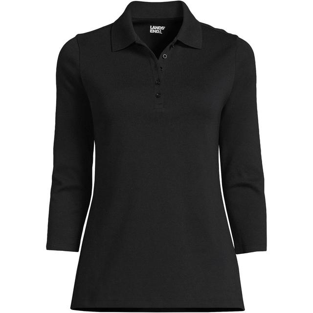 Womens Lands End 3/4-Sleeve Interlock Polo Product Image