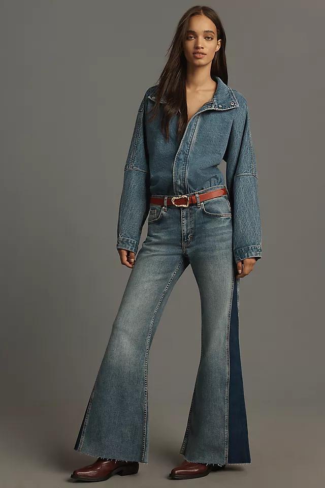 Pilcro High-Rise Pieced Flare Jeans Product Image