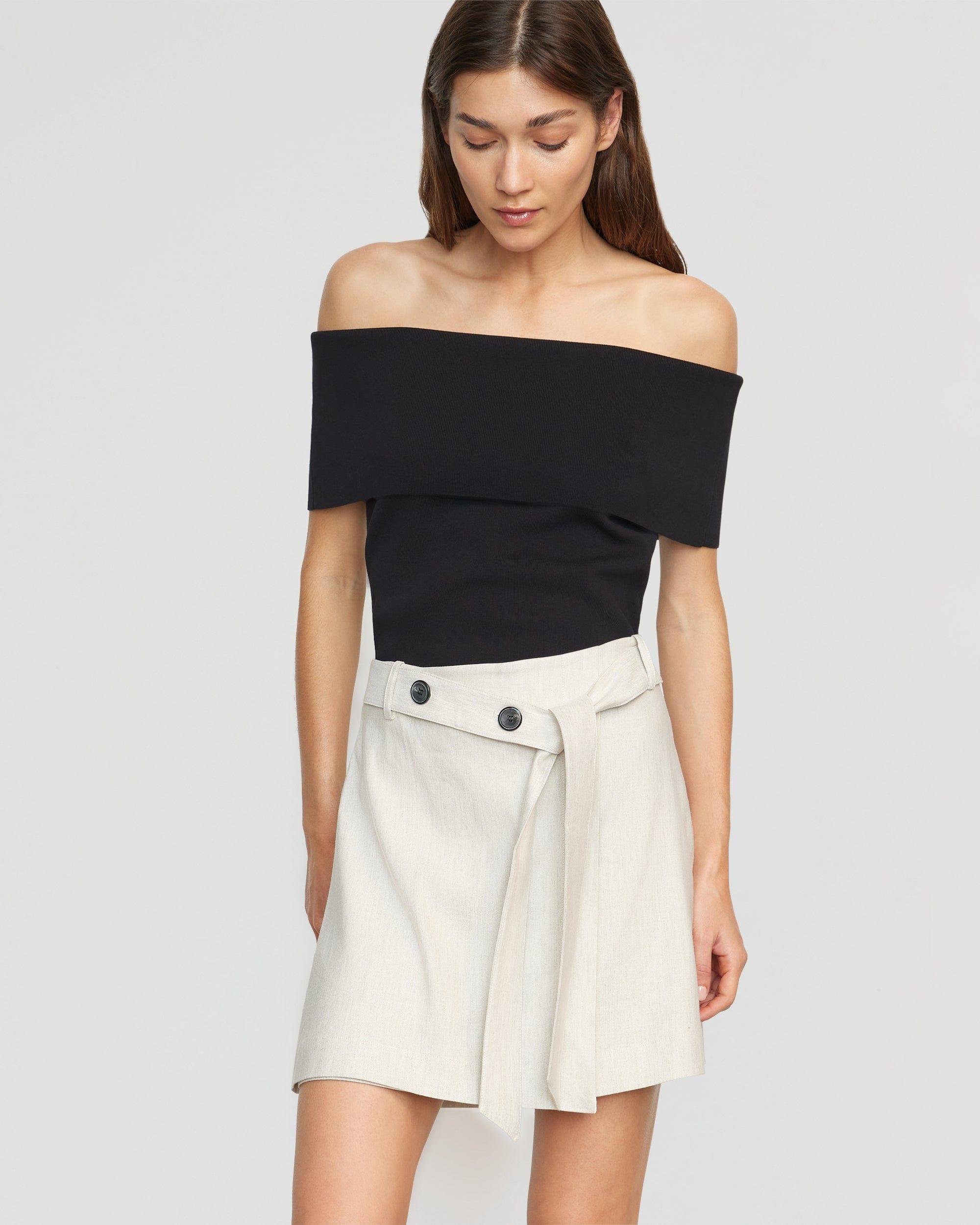 Tess Belted Wrap Mini Skirt Product Image