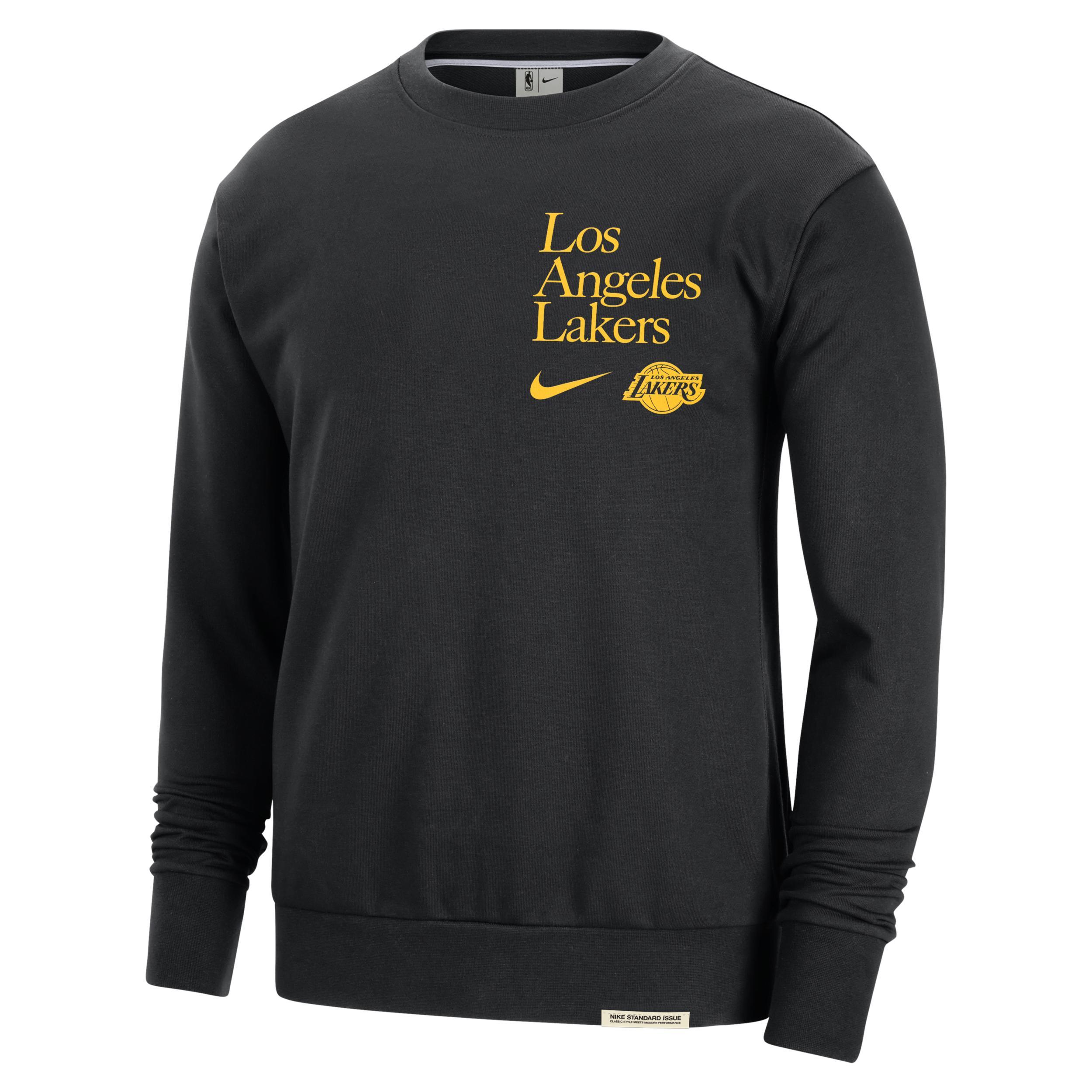 Los Angeles Lakers Standard Issue Nike Men's Dri-FIT NBA Crew-Neck Sweatshirt Product Image