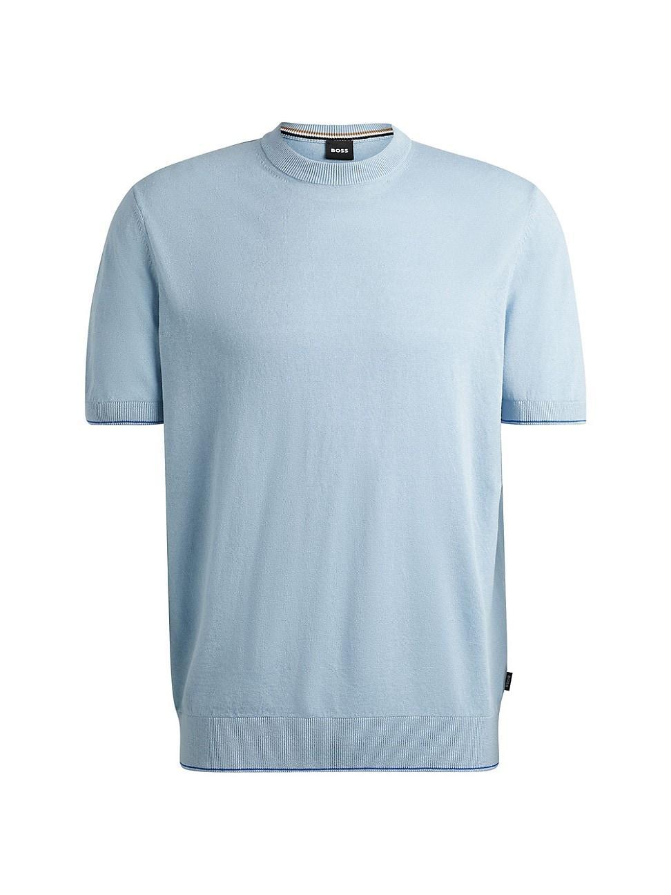 Mens Linen-Blend Regular-Fit Sweater Product Image