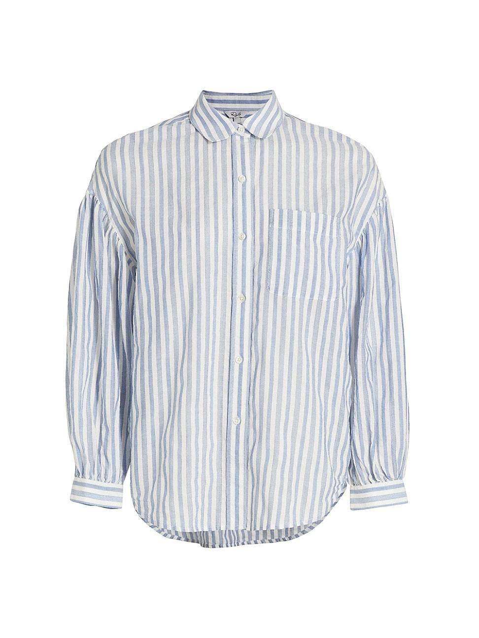 Womens Janae Striped Button-Front Shirt product image