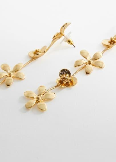 MANGO - Flower pendant earrings - One size - Women Product Image