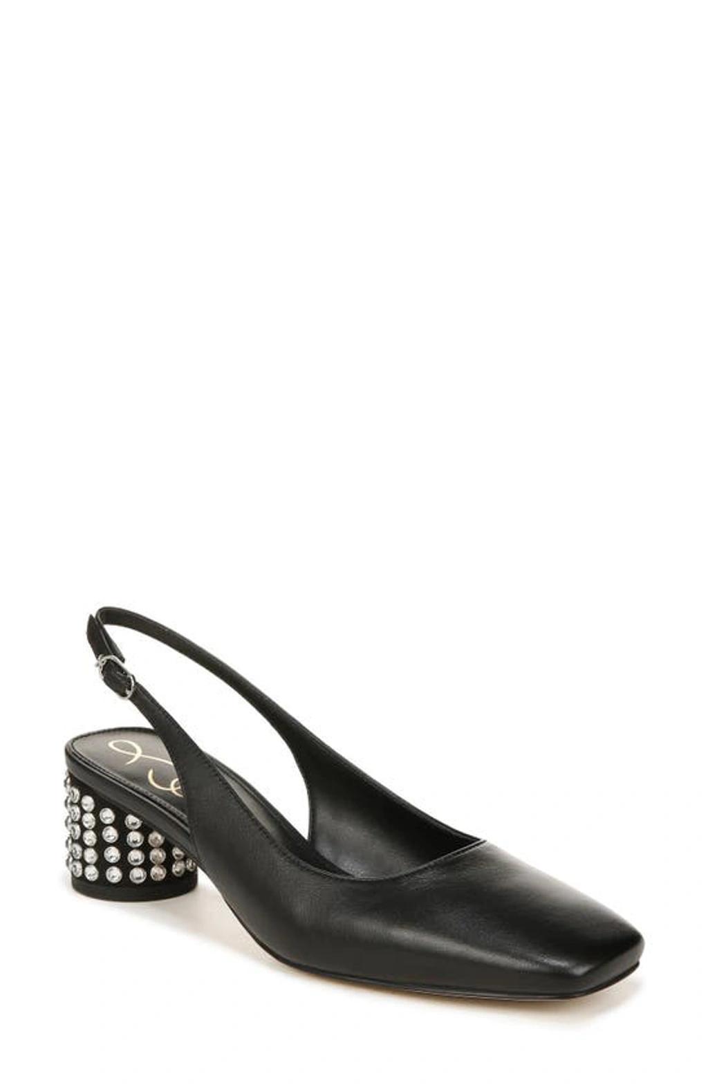 SAM EDELMAN Terra Gem Slingback Kitten Heel In Black Product Image