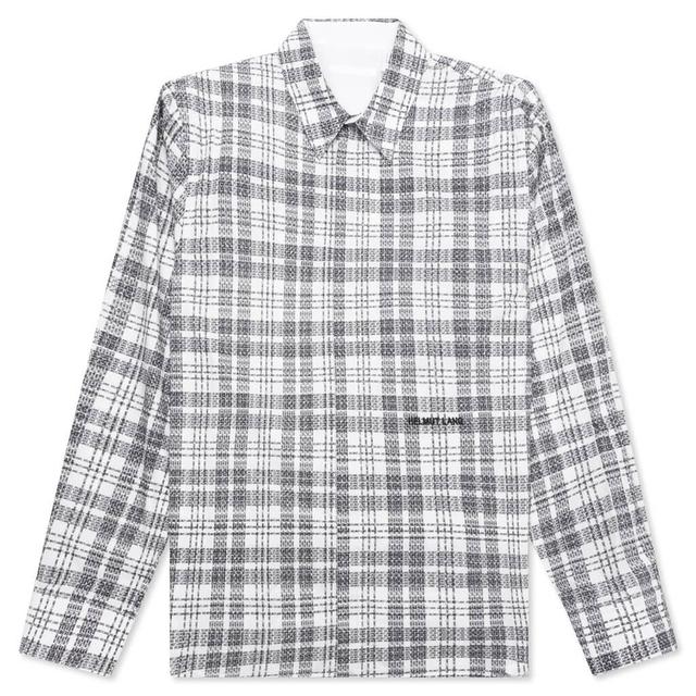 Plaid Logo Shirt - White Male Product Image