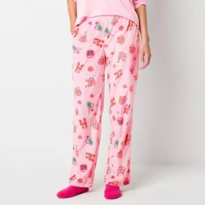 Sleep Chic Womens Tall Fleece Pajama Pants with Socks Product Image