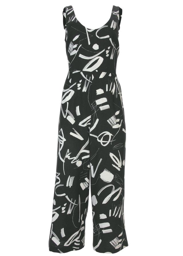 Linen Jumpsuit - Modern Graffiti Product Image