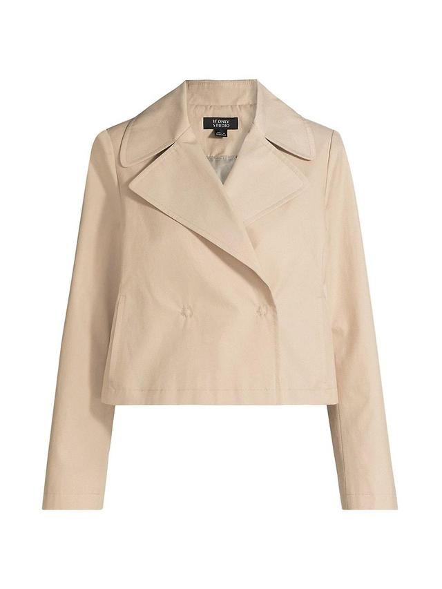 Womens Cotton-Blend Cropped Jacket Product Image