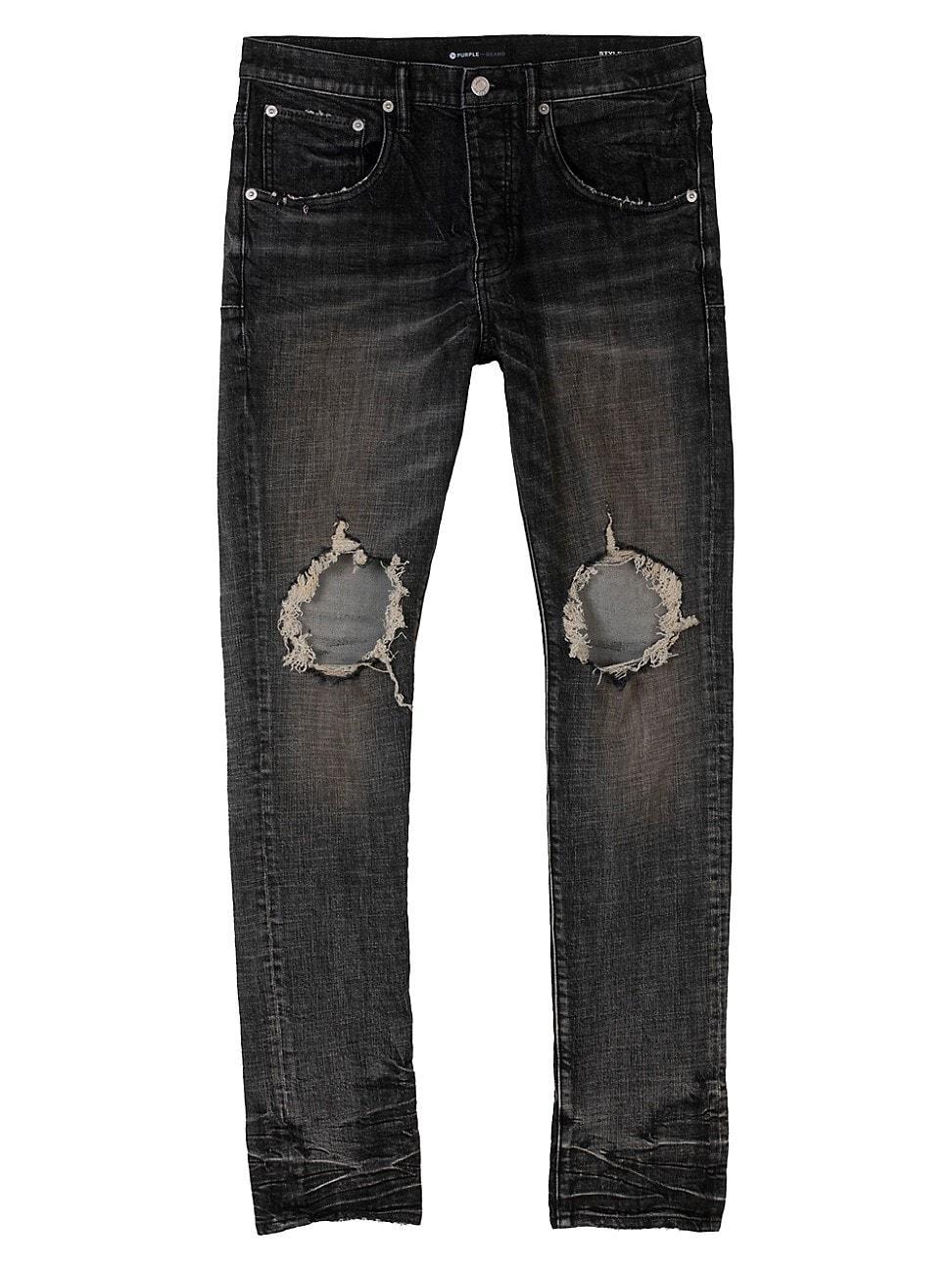 Mens P001 Distressed Stretch Skinny Jeans Product Image