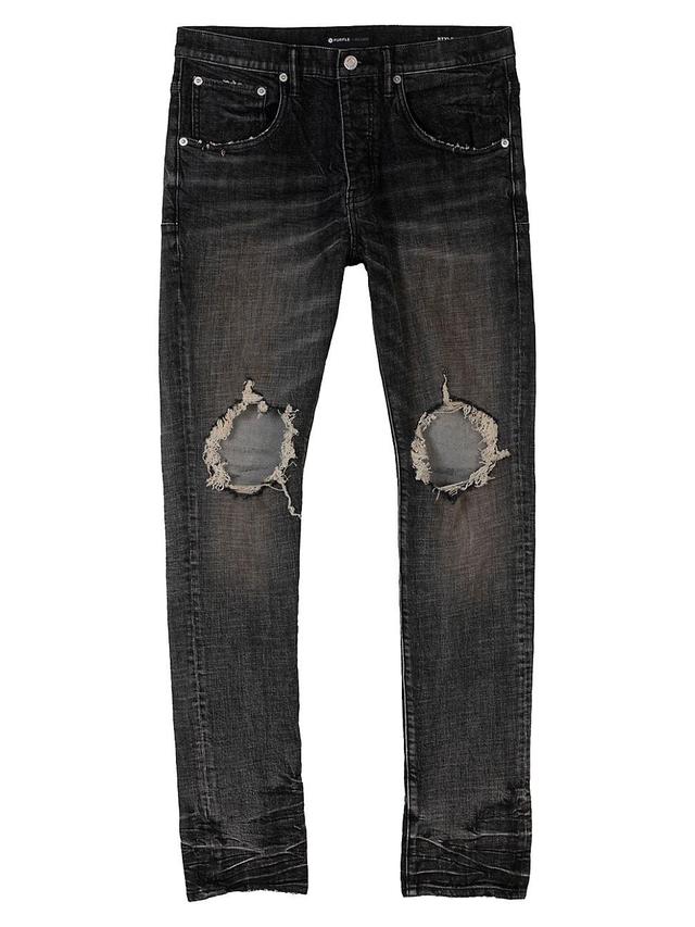 Mens P001 Distressed Stretch Skinny Jeans Product Image