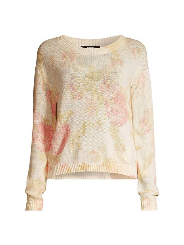 Womens Narsette Floral Cotton Sweater Product Image