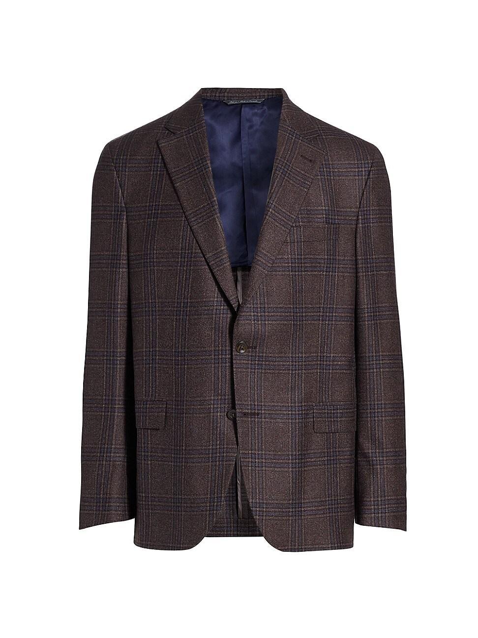 Mens COLLECTION Plaid Single-Breasted Blazer Product Image