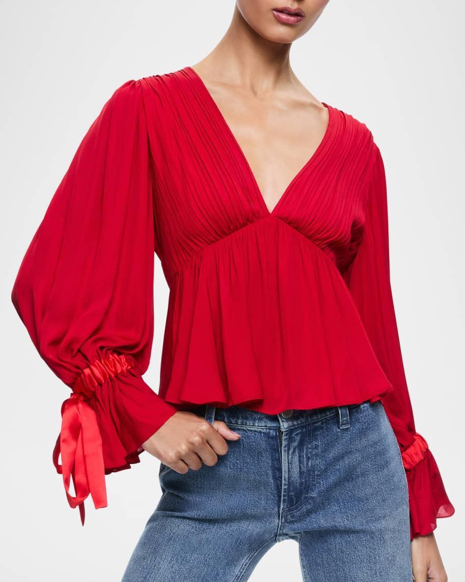 Clarissa Deep V Blouse Product Image